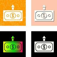 icono de vector de dinero arriba