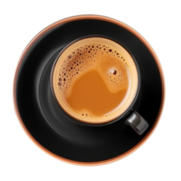 Tasty hot coffee in ceramic cup isolated on transparent background png