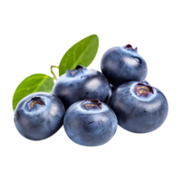 Fresh blueberries bunch isolated on transparent background png