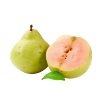 Fresh guava fruit with slice isolated on transparent background png