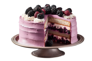 frisch Blaubeeren Kuchen isoliert auf transparent Hintergrund png