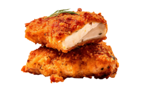 Tasty crusted fried chicken isolated on transparent background png