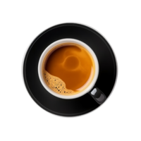 Tasty hot coffee in ceramic cup isolated on transparent background png