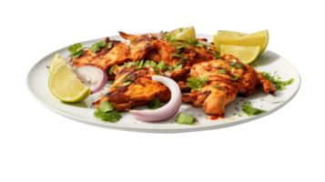 saboroso tandoori frango prato isolado em transparente fundo png