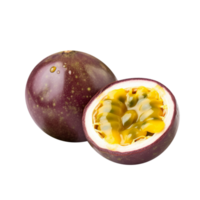 Frais passion fruit avec tranche isolé sur transparent Contexte png