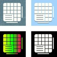 Table Data Vector Icon