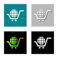 icono de vector de compras globales