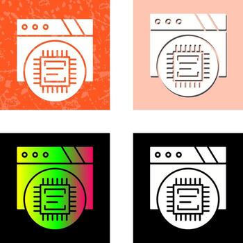 icono de vector de cpu