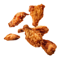 sabroso frito pollo aislado en transparente antecedentes png