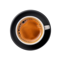 Tasty hot coffee in ceramic cup isolated on transparent background png