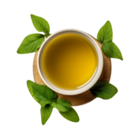 Tasty green tea cup isolated on transparent background png