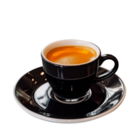 gustoso caldo caffè nel ceramica tazza isolato su trasparente sfondo png