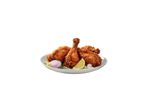 Tasty fried chicken isolated on transparent background png