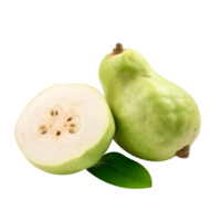 Fresh guava fruit with slice isolated on transparent background png