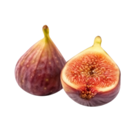 Fresh fig fruit pair isolated on transparent background png