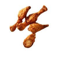 sabroso frito pollo aislado en transparente antecedentes png