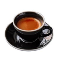 Tasty hot coffee in ceramic cup isolated on transparent background png