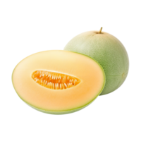 Fresh melon with slice isolated ion transparent background png