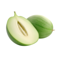 Fresh hoineydew melon with slice isolated on transparent background png