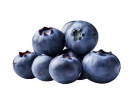 Bunch of fresh blueberries isolated on transparent background png