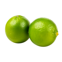 Fresh limes pair isolated on transparent background png