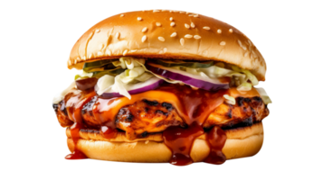 Delicious burger isolated on transparent background png