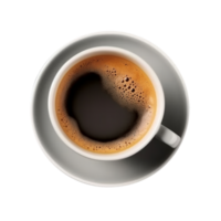 Tasty hot coffee in ceramic cup isolated on transparent background png