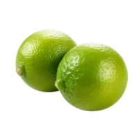 Fresh limes pair isolated on transparent background png