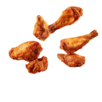 sabroso frito pollo aislado en transparente antecedentes png