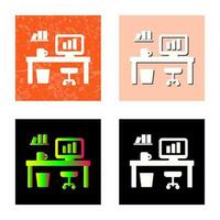 Office Desk Vector Icon