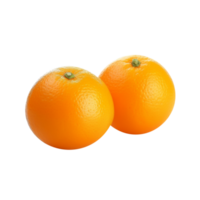 Fresh orange fruit pair isolated on transparent background png