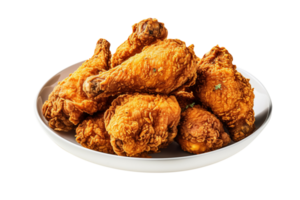 Tasty southern fried chicken isolated on transparent background png