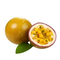 Fresh passion fruit with slice isolated on transparent background png