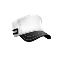 schön schwarz und Weiß Visier Hut isoliert auf transparent Hintergrund png