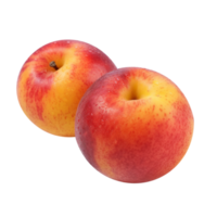 Fresh nectarine fruit pair isolated on transparent background png