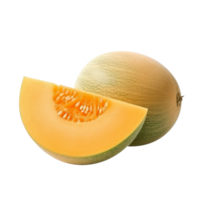 Fresh melon with slice isolated ion transparent background png