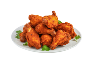 Tasty tandoori fried chicken isolated on transparent background png