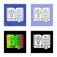 icono de vector de libro abierto