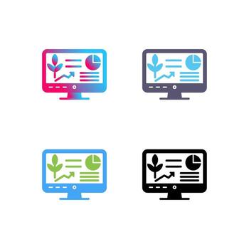 icono de vector de computadora