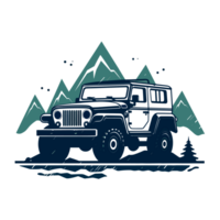 Jeep Silhouette - Generative Ai png