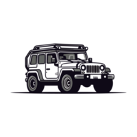jeep silhouet - generatief ai png