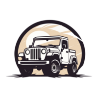 jeep silhouette - génératif ai png