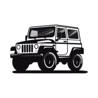 jeep silhouette - génératif ai png