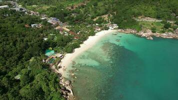 4K Aerial Drone Footage of Crystal Bay, Silver Beach on Koh Samui video