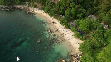 4K Aerial Drone Footage Ao Sane Beach, Rawai, Phuket, Thailand video