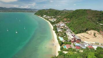 4k aérien drone métrage Khao Khad plage, avec quoi, Phuket, Thaïlande video