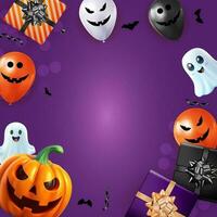 Halloween Spooky Background. Vector Illustration