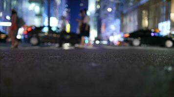 Crowds of people commuting in the city crossing street in rush hour traffic video