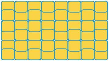 Geometric pattern with yellow and blue squares on a white background. Old school design yellow geometric pattern with oldschool shapes vector