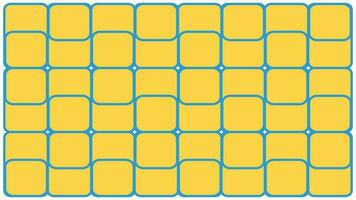 Geometric pattern with yellow and blue squares on a white background. Old school design yellow geometric pattern with oldschool shapes vector